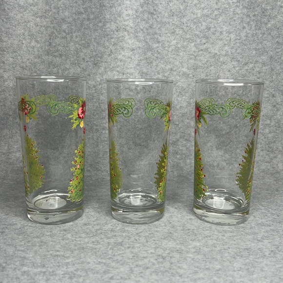 Pioneer Woman Holiday Cheer 16 Ounce Cooler Glasses Set of 3 Christmas Tree NWT - Picture 4 of 10